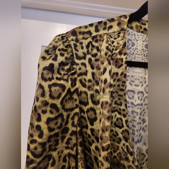 Jonny Cota Skingraft Making the Cut Green Leopard Animal Print Satin Jumpsuit XL - Picture 10 of 10